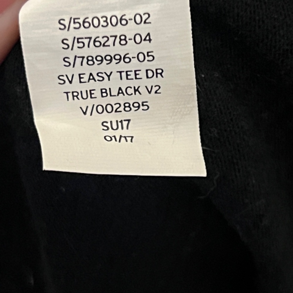 GAP Women’s Black Easy Tee Short Sleeve V-Neck T-Shirt Dress Size S - Picture 5 of 5